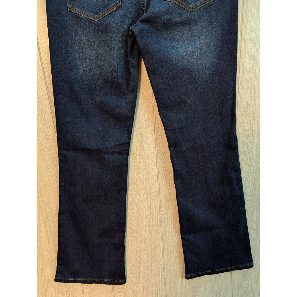 Kancan Jeans Womens 30 Blue Flared Mid Rise Dark Wash Denim 5 Pocket Jeans New - Picture 7 of 12